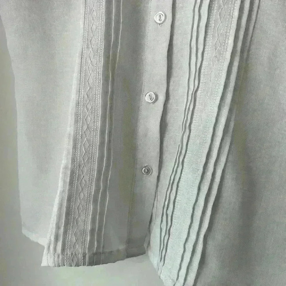 Vintage El Corte Ingles White Travel Button Up Shirt Vacation Cabana 2XL - Picture 6 of 11